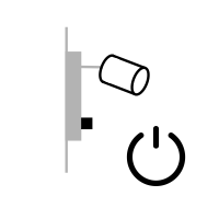 Schalter an der Leuchte