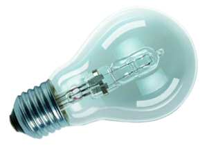 Glühlampen mit Fassung E27 von UNI-Elektro OSRAM Halogenlampe ECO Classic A 230V 18W E27 klar 64541 A ECO