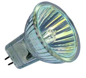 Halogenlampen Fassung GU4 von UNI-Elektro OSRAM Halogenlampe Ø35 GU4 12V 10W WFL mit Scheibe 44888WFL