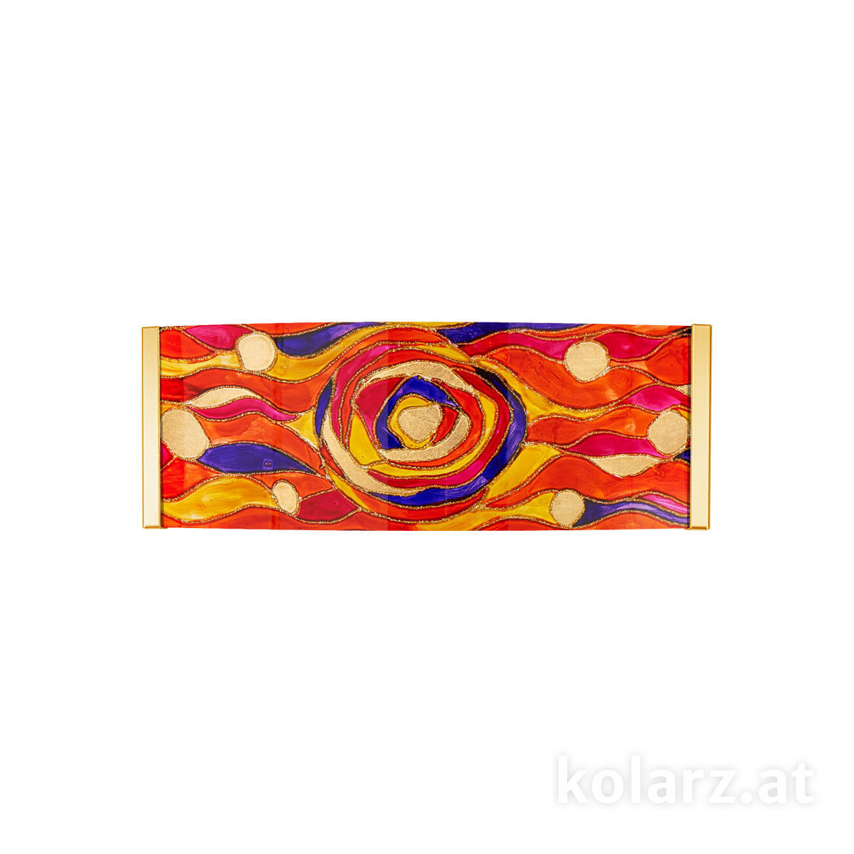 KOLARZ-Austrolux LeuchtenWandleuchte EMOZIONE, Gold 24K, Aqua Red Breite 40 cm, Höhe 20 cm, Ausladung 10 cm, 2 flg., G9, 25 W