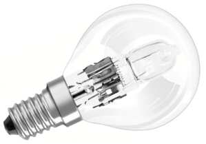 Glühlampen mit Fassung E14 von UNI-Elektro OSRAM Halogenlampe ECO Classic P 230V 20W E14 klar, Tropfen 64541 P PRO E14