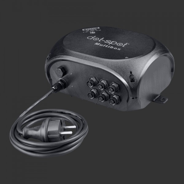 dot-spot - 92912 - Multibox mit DMX Controller Wassergeschützte Netzteilbox, 12 V, 30 W, steckerfertig