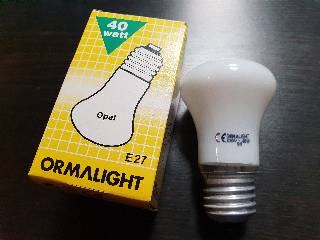 Glühlampen mit Fassung E27 von UNI-Elektro Ormalight Krypton E27 40W opal ORMAKRE27