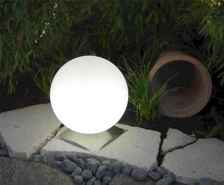 Außenleuchten & Außenlampen von EPSTEIN Design Leuchten Sun shine 30 cm Durchmesser mit Edelstahlfuß 63544