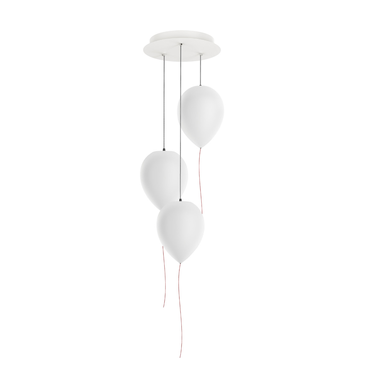ESTILUZ Leuchten - balloon_R40.3_26S.74 - balloon Pendelleuchte R40S.3 3er Rondell mit Baldachin