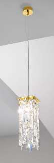 KOLARZ-Austrolux Leuchten - 1314.31M.3.P1.KpT - Hängeleuchte PRISMA, KOLARZ Pure, Gold 24K Länge 12 cm, Breite 12 cm, Höhe 85 cm, 1 flg., G9, 25 W