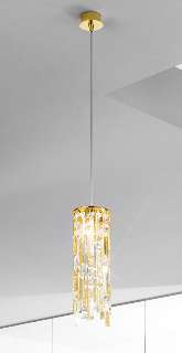 KOLARZ-Austrolux LeuchtenHängeleuchte PRISMA, KOLARZ Pure, Chrom D 12 cm, Höhe 85 cm, 1 flg., G9, 25 W