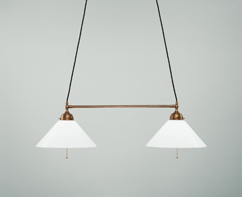 Hängeleuchte, Pendelleuchten & Hängelampen von Berliner Messinglampen Doppelpendelleuchte Brasserie D1-70op B