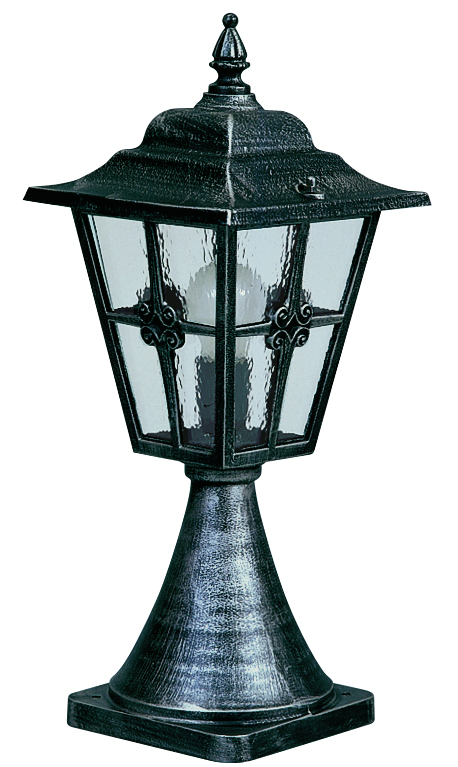 Albert LeuchtenSockelleuchte Typ Nr. 0532 - Farbe: schwarz-Silber, für 1 x Lampe, E27