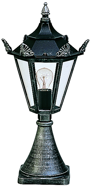Albert LeuchtenSockelleuchte Typ Nr. 0533 - Farbe: schwarz-Silber, für 1 x Lampe, E27