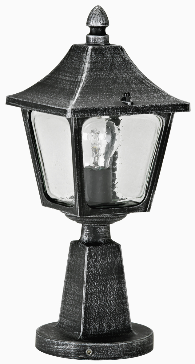 Albert LeuchtenSockelleuchte Typ Nr. 0540 - Farbe: schwarz-Silber, für 1 x Lampe, E27