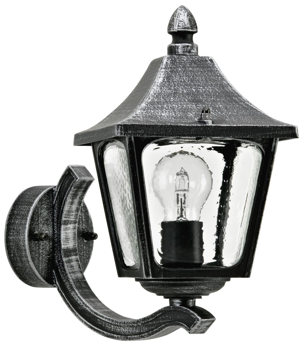 Albert LeuchtenWandleuchte Typ Nr. 1820 - Farbe: schwarz-Silber, für 1 x Lampe, E27