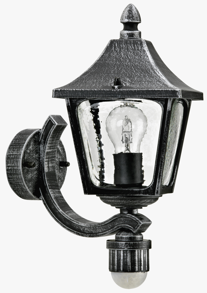 Albert LeuchtenWandleuchte Typ Nr. 1822 - Farbe: schwarz-Silber, mit BWM für 1 x Lampe, E27