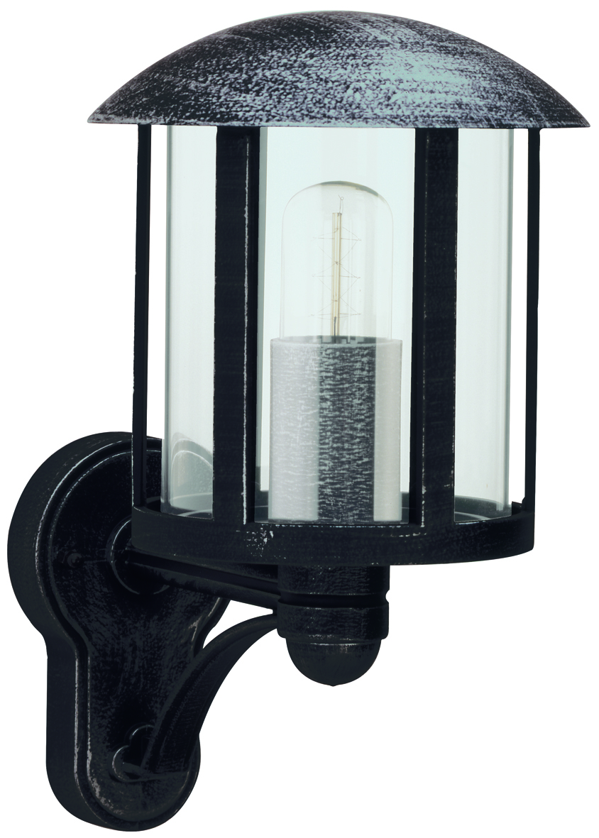 Wandleuchten & Wandlampen für außen von Albert Leuchten Wandleuchte Typ Nr. 1834 - Farbe: schwarz-Silber, für 1 x Lampe, E27 601834
