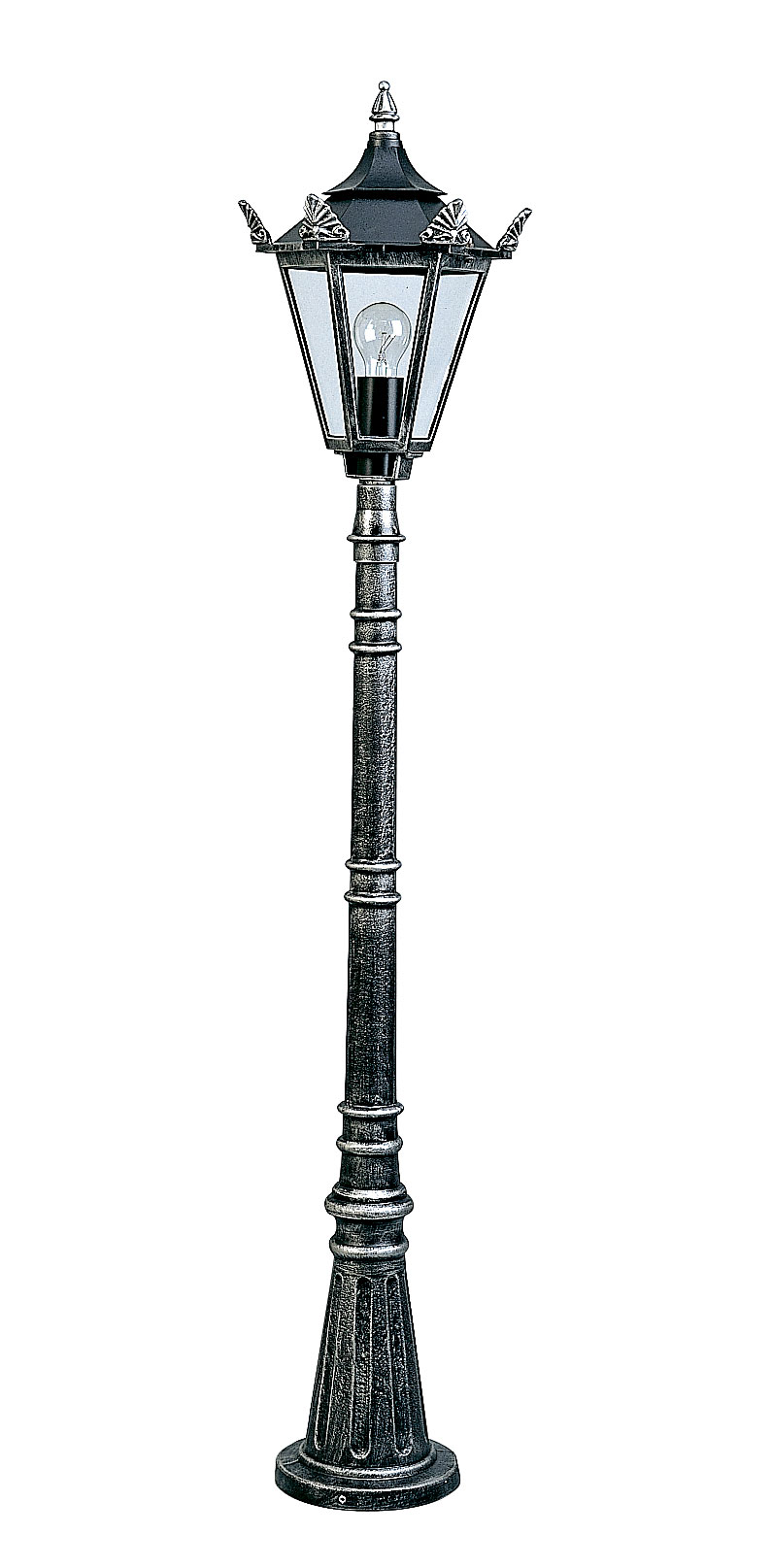 Albert LeuchtenWegeleuchte Typ Nr. 4137 - Farbe: schwarz-Silber, für 1 x Lampe, E27