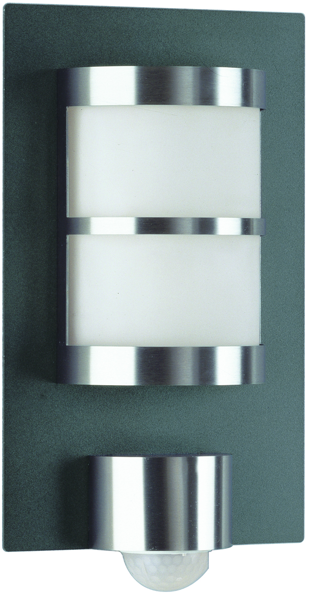 Albert LeuchtenWandleuchte Typ Nr. 6144 - Edelstahl/anthrazit, mit BWM für 1 x Lampe, E27