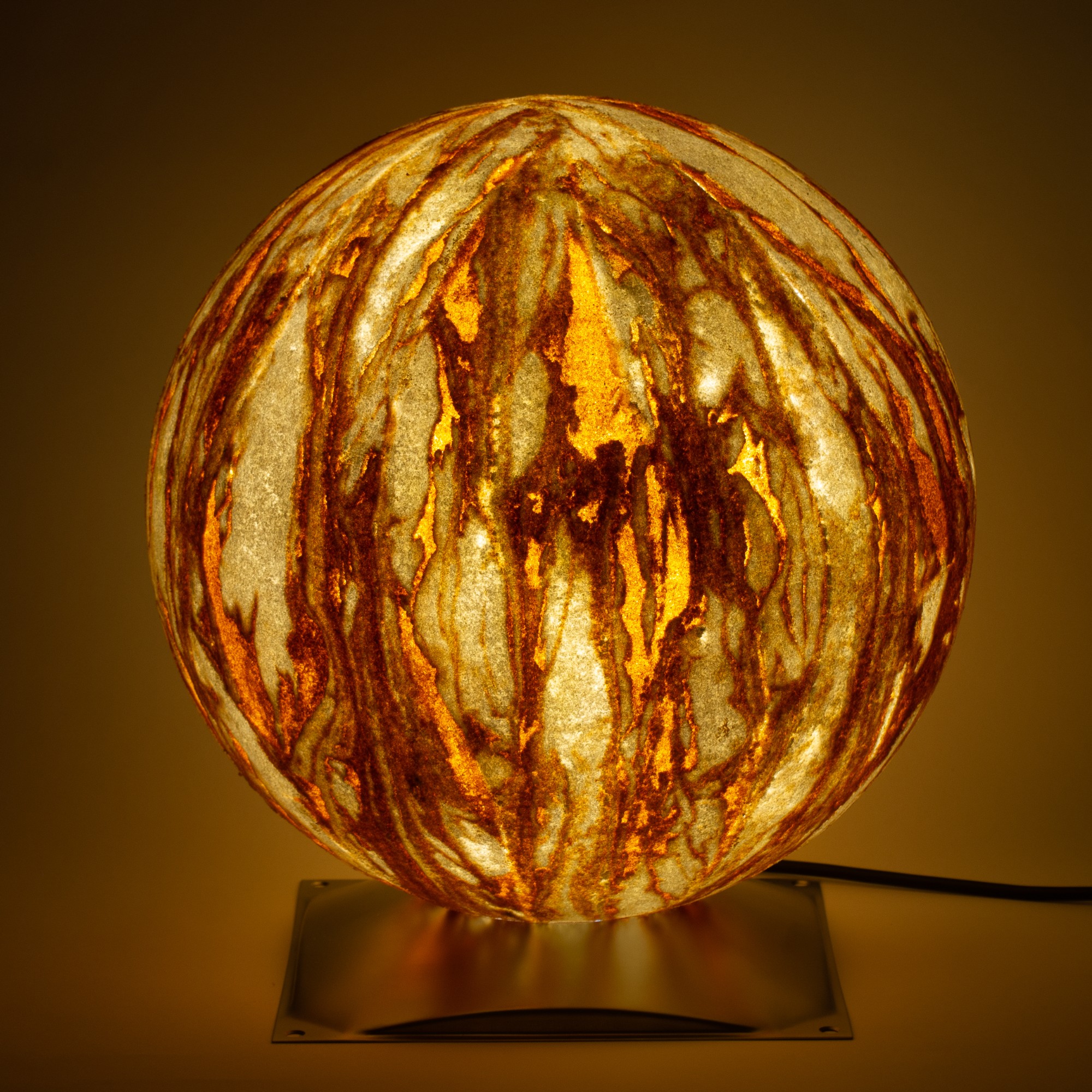 EPSTEIN Design LeuchtenKugelleuchte Sahara 30 cm mit Edelstahlfuß