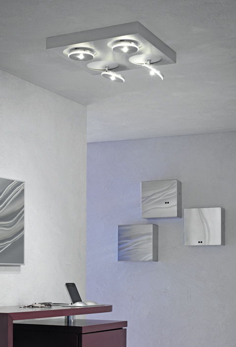 Escale Leuchten Designer-Deckenleuchten & Deckenlampen fürs Wohnzimmer von Escale Leuchten SPOT IT LED Deckenleuchte 4 flammig 40760409