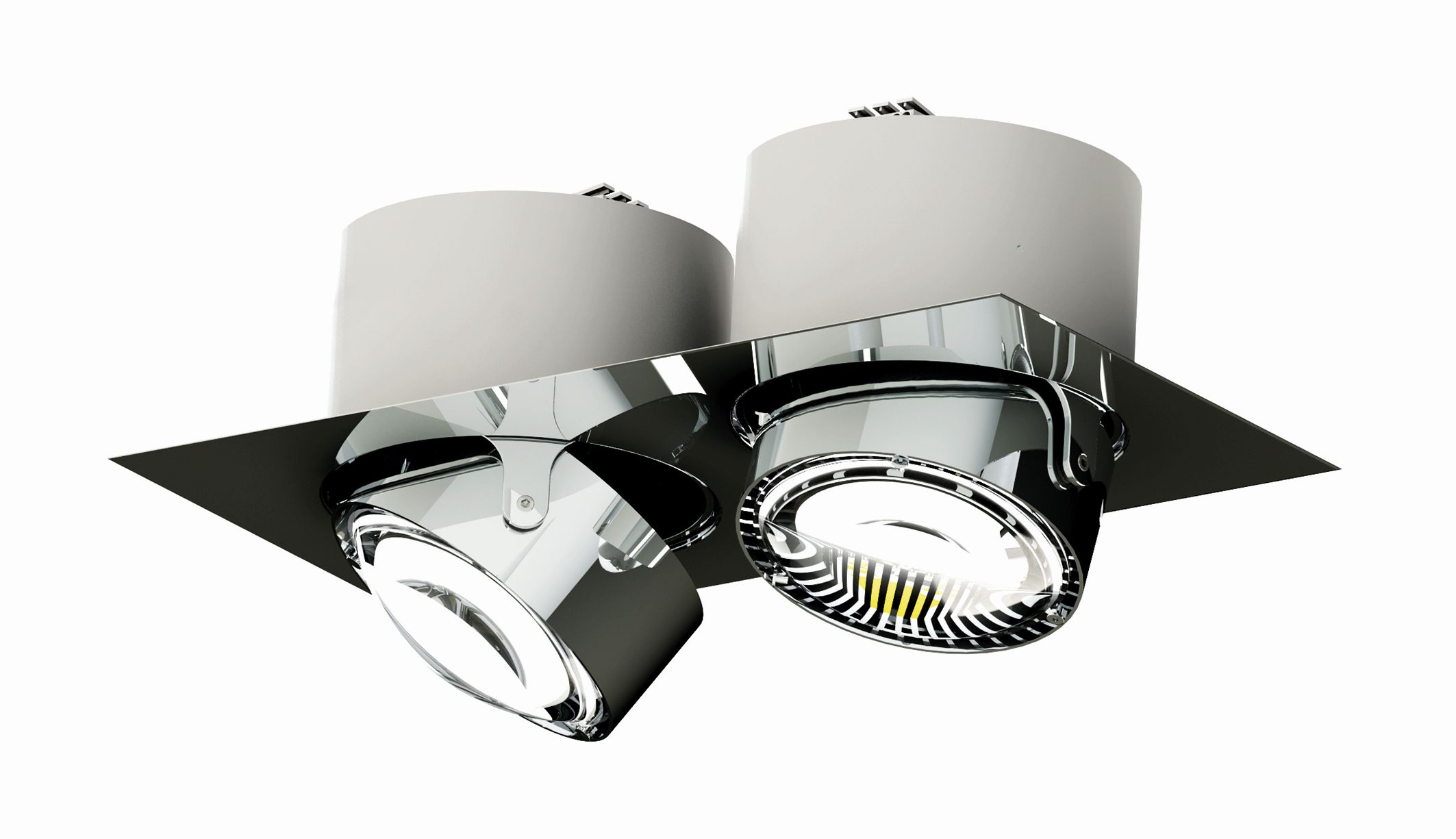 Top Light LeuchtenDeckeneinbauleuchte Puk Inside Twin + LED
