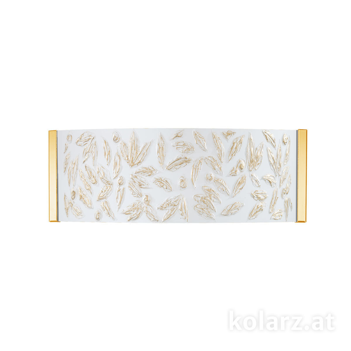 KOLARZ-Austrolux LeuchtenWandleuchte EMOZIONE, Gold 24K, Liberta Weiß/Gold Breite 40 cm, Höhe 20 cm, Ausladung 10 cm, 2 flg., G9, 25 W