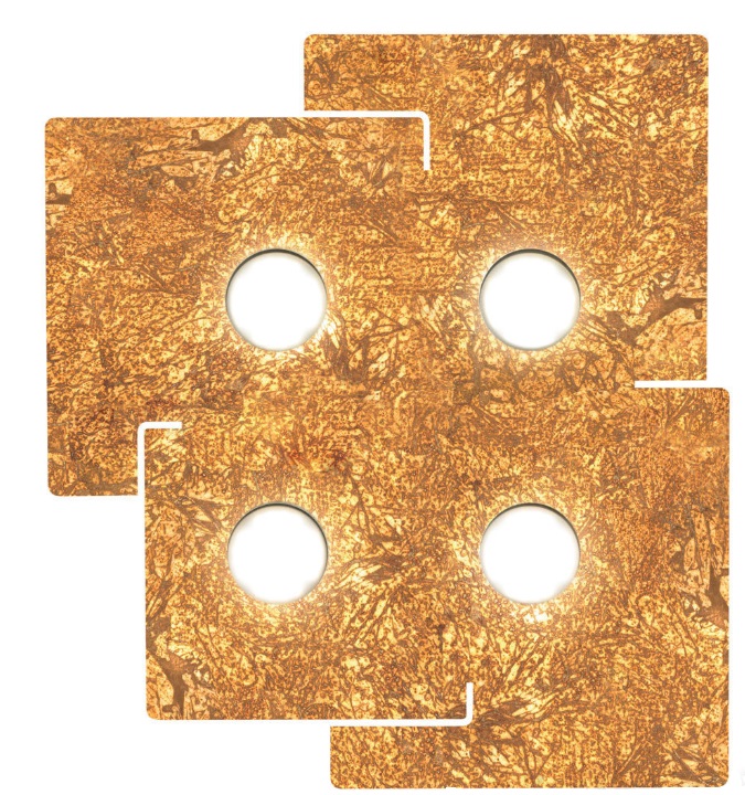 KOLARZ Leuchten Klassische Deckenleuchten & Deckenlampen für den Flur von KOLARZ Leuchten Square Decken- und Wandleuchte 4 flammig A1337.14.1.VinAu