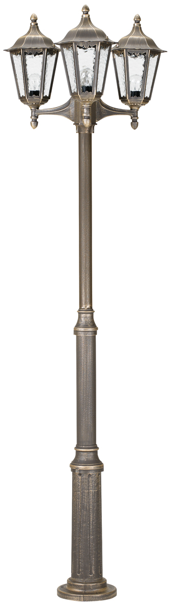 Albert LeuchtenMastleuchte 3-fl. Typ Nr. 2099 - Farbe: braun-messing, für 3 x Lampe, E27