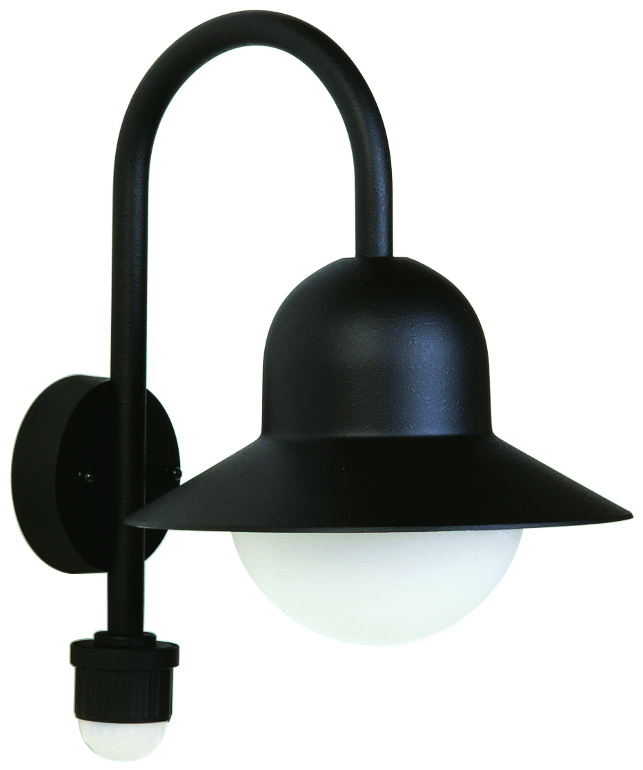Albert LeuchtenWandleuchte Typ Nr. 0661 - Farbe: schwarz, mit BWM für 1 x Lampe, E27