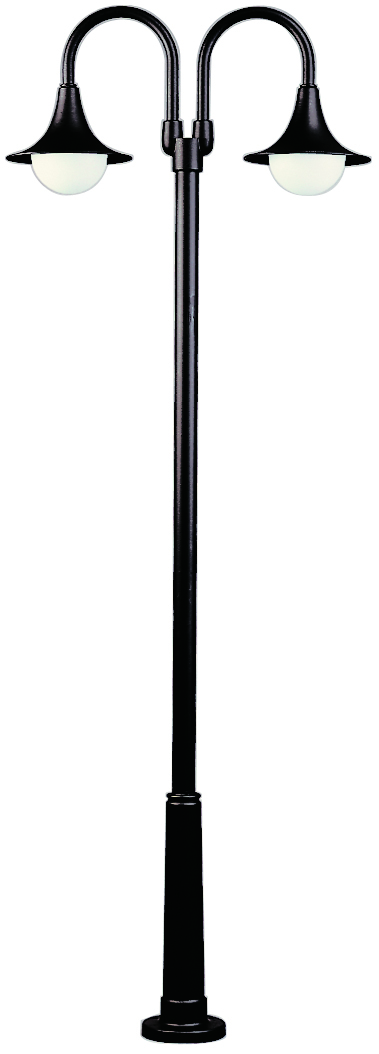 Albert LeuchtenMastleuchte 2-fl. Typ Nr. 2047 - Farbe: schwarz, für 2 x Lampe, E27*** ACHTUNG: 2 Packstücke ***