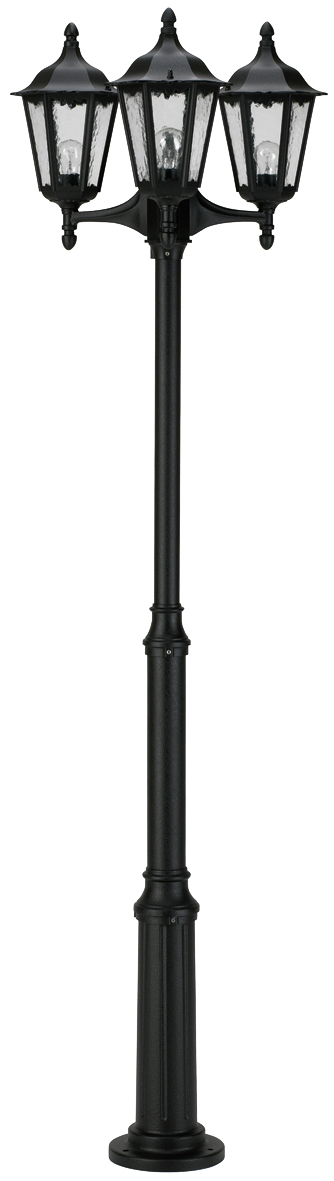 Albert LeuchtenMastleuchte 3-fl. Typ Nr. 2099 - Farbe: schwarz, für 3 x Lampe, E27