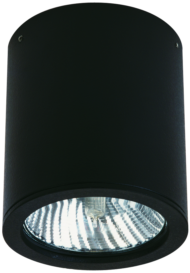Deckenleuchten & Deckenlampen für außen von Albert Leuchten Deckenaufbaustrahler Typ Nr. 2380 - Farbe: schwarz, mit 1 x LED 12 W, 1200 lm 662380