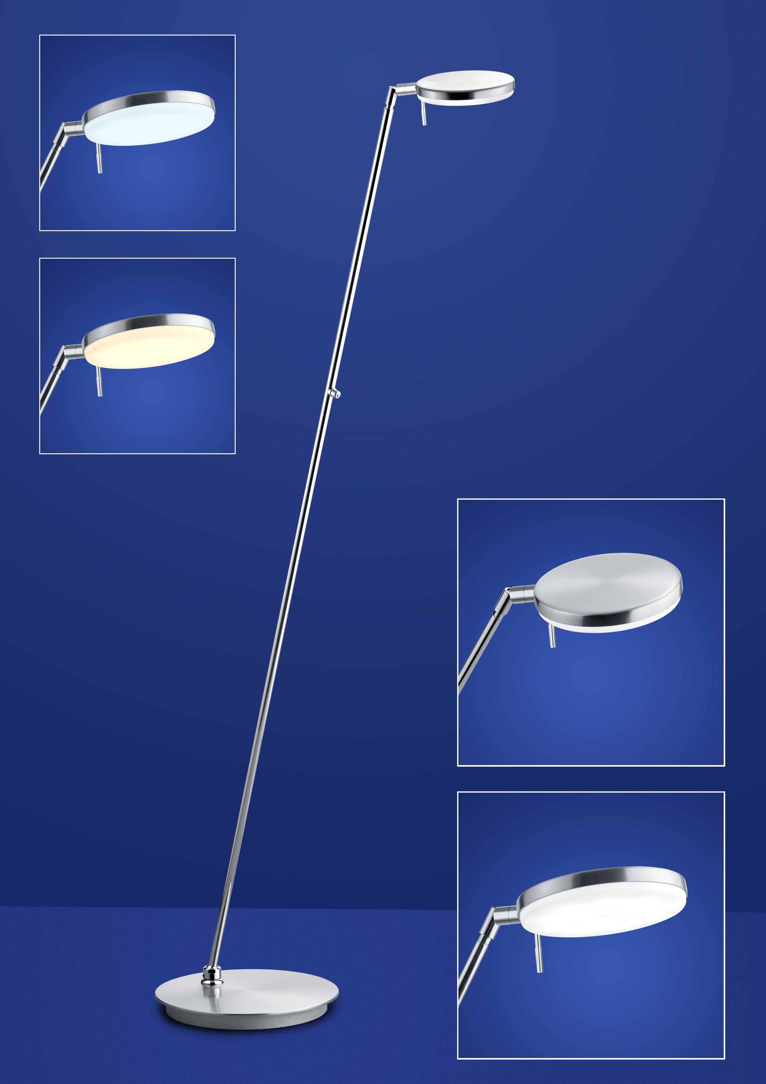 Stehleuchten & Stehlampen von HELL B-Leuchten LED-Stehleuchte OMEGA 60343/1-92