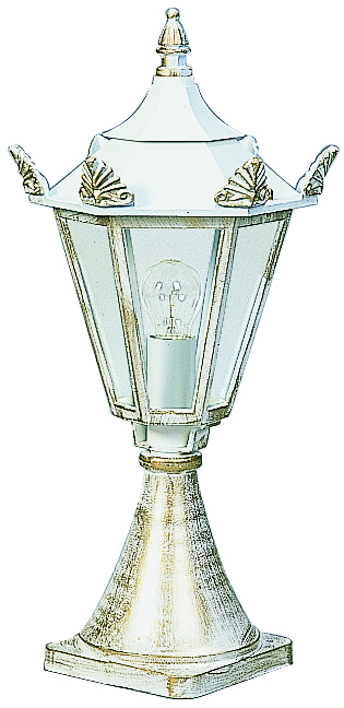 Albert LeuchtenSockelleuchte Typ Nr. 0533 - Farbe: weiß-gold, für 1 x Lampe, E27