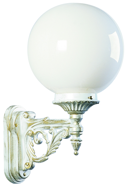 Albert LeuchtenWandleuchte Typ Nr. 0609 - Farbe: weiß-gold, für 1 x Lampe, E27