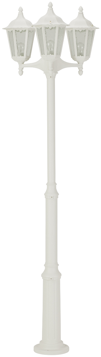 Albert LeuchtenMastleuchte 3-fl. Typ Nr. 2099 - Farbe: weiß, für 3 x Lampe, E27