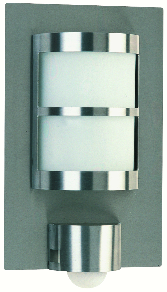 Albert LeuchtenWandleuchte Typ Nr. 6144 - Edelstahl, mit BWM, für 1 x Lampe, E27