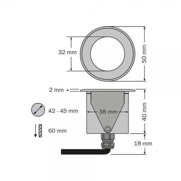 Einbauspots von dot-spot Einbauspot Set mini LED Einbaustrahler, Basis Set 25106