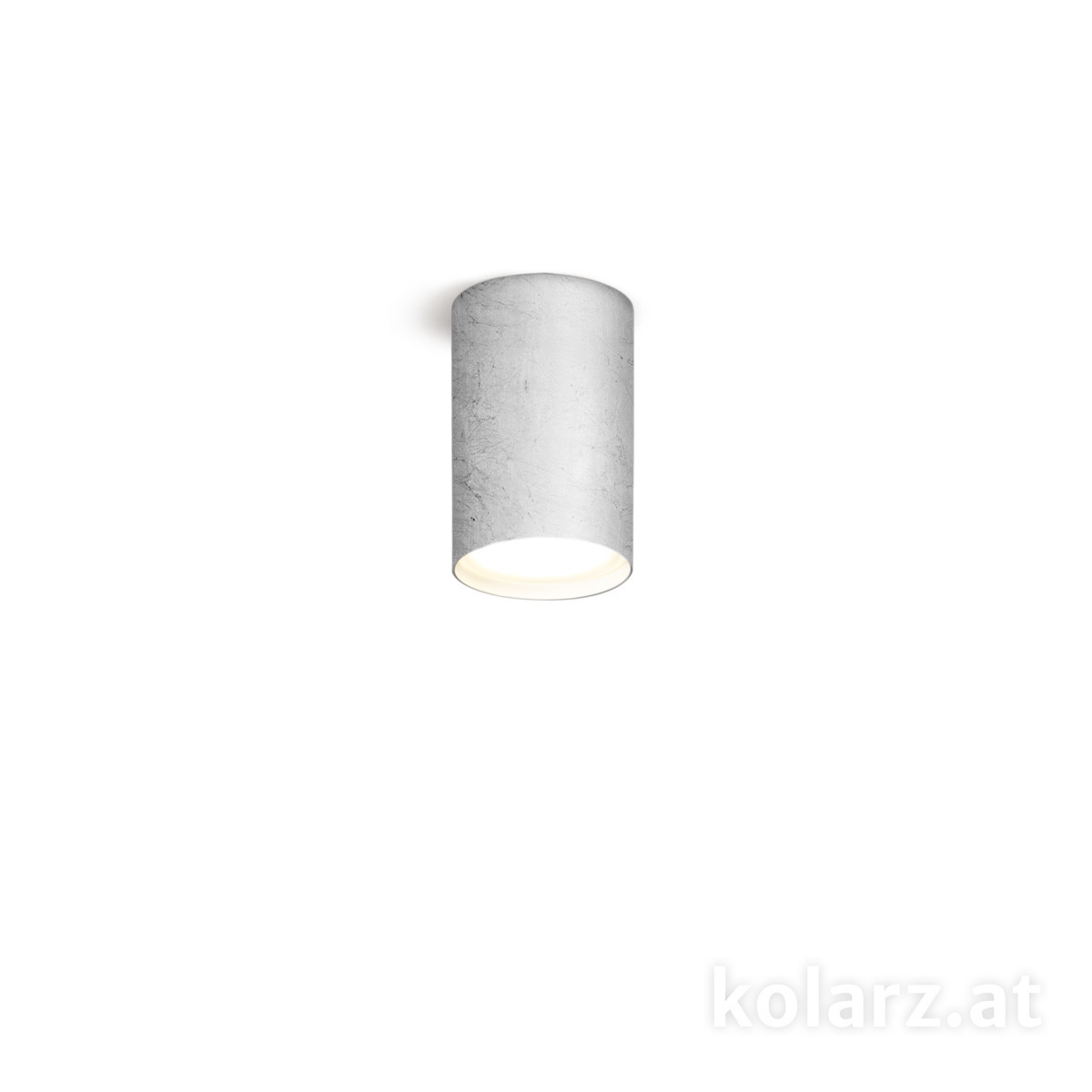 KOLARZ Leuchten Sonderangebote - Sale bei Deckenleuchten & Deckenlampen von KOLARZ Leuchten Spot TUBE, Leaf Silver, Ø8 Silber, Ø8cm, Höhe 10cm, 1-flammig, GX53 A1347.11.Ag/10