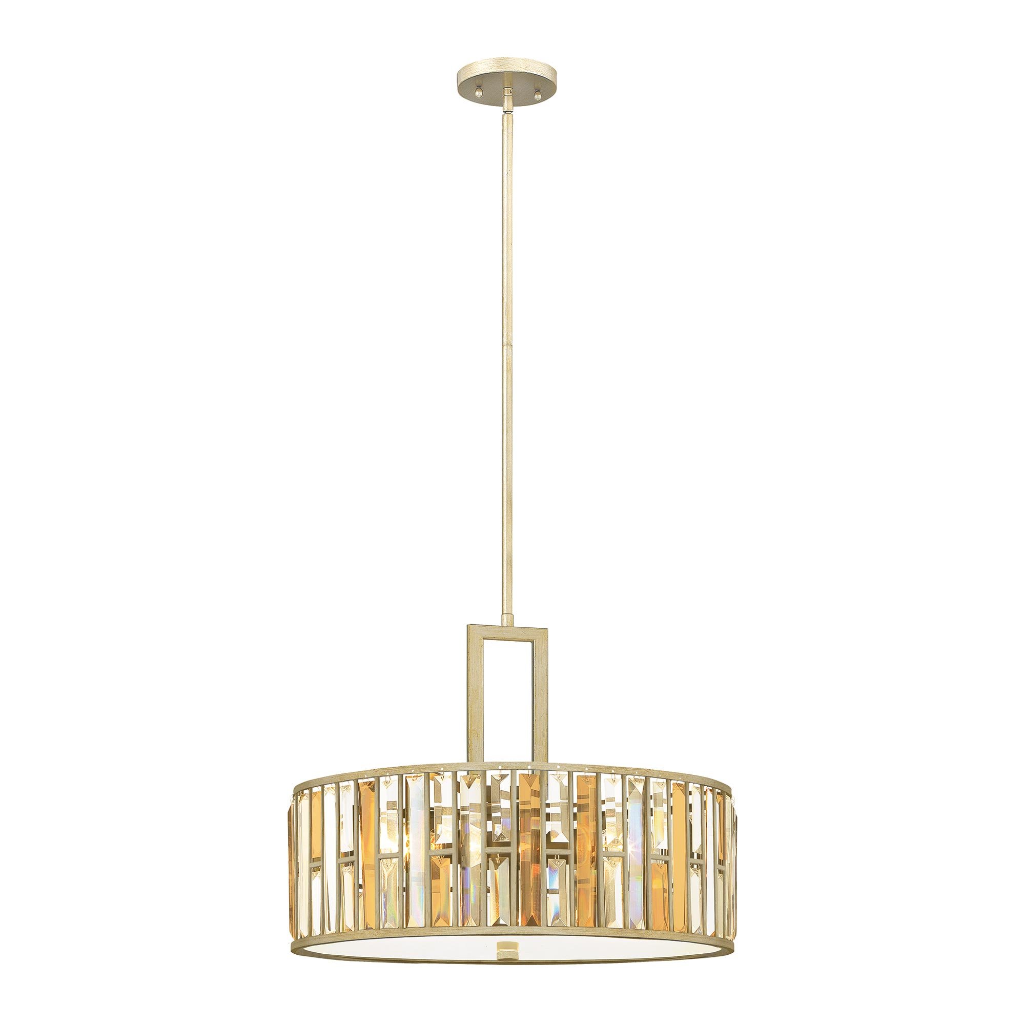 ElsteadGemma 3 Light Large Pendelleuchte - Blattsilber
