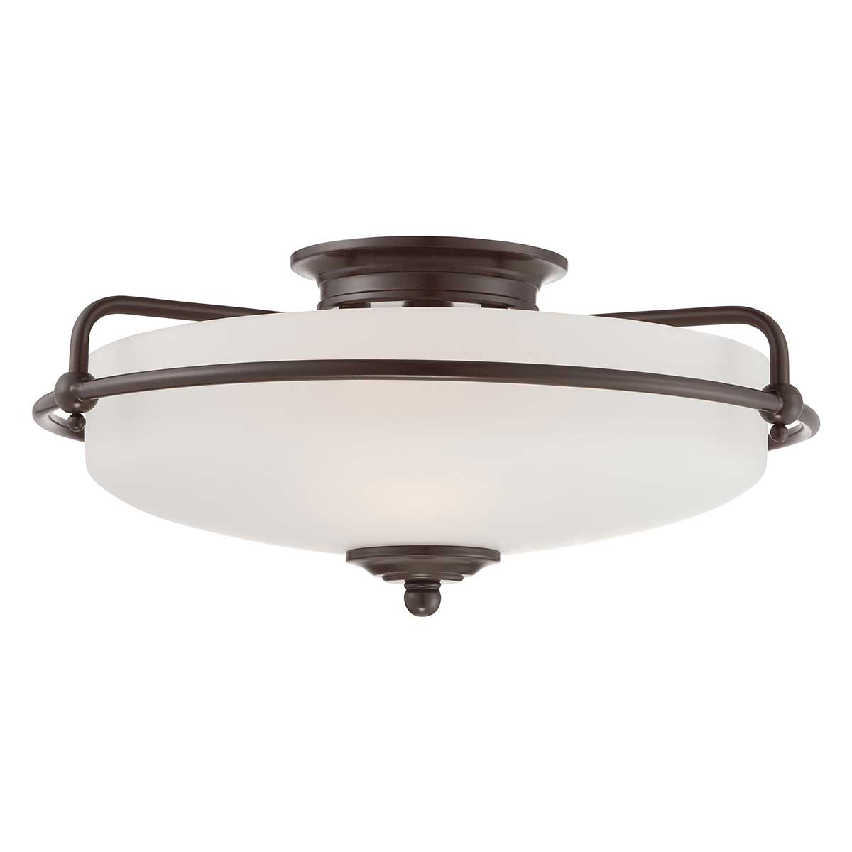 Elstead - QZ-GRIFFIN-F-PN - Griffin 3 Light Flush - Palladian Bronze