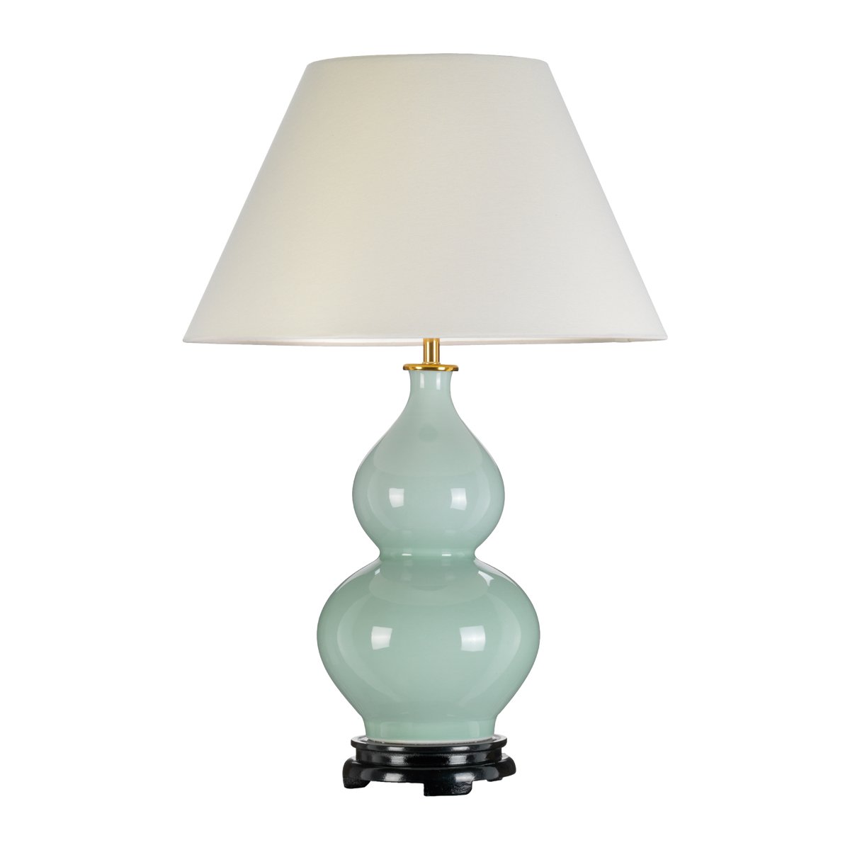 Elstead - DL-HARBIN-TL-CEL - Harbin Gourd 1 Light Tischlampe mit hohem Reich - Celadon mit Off-White Schatten