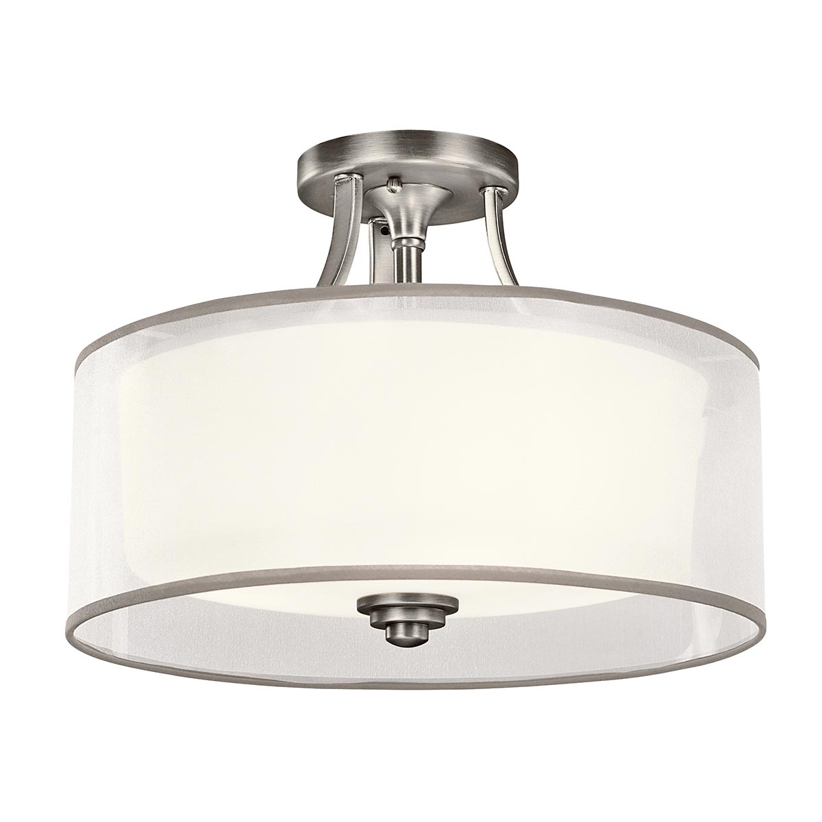 Elstead - KL-LACEY-SF-AP - Lacey 3 Light Small Semi-Flush - Zinn antik