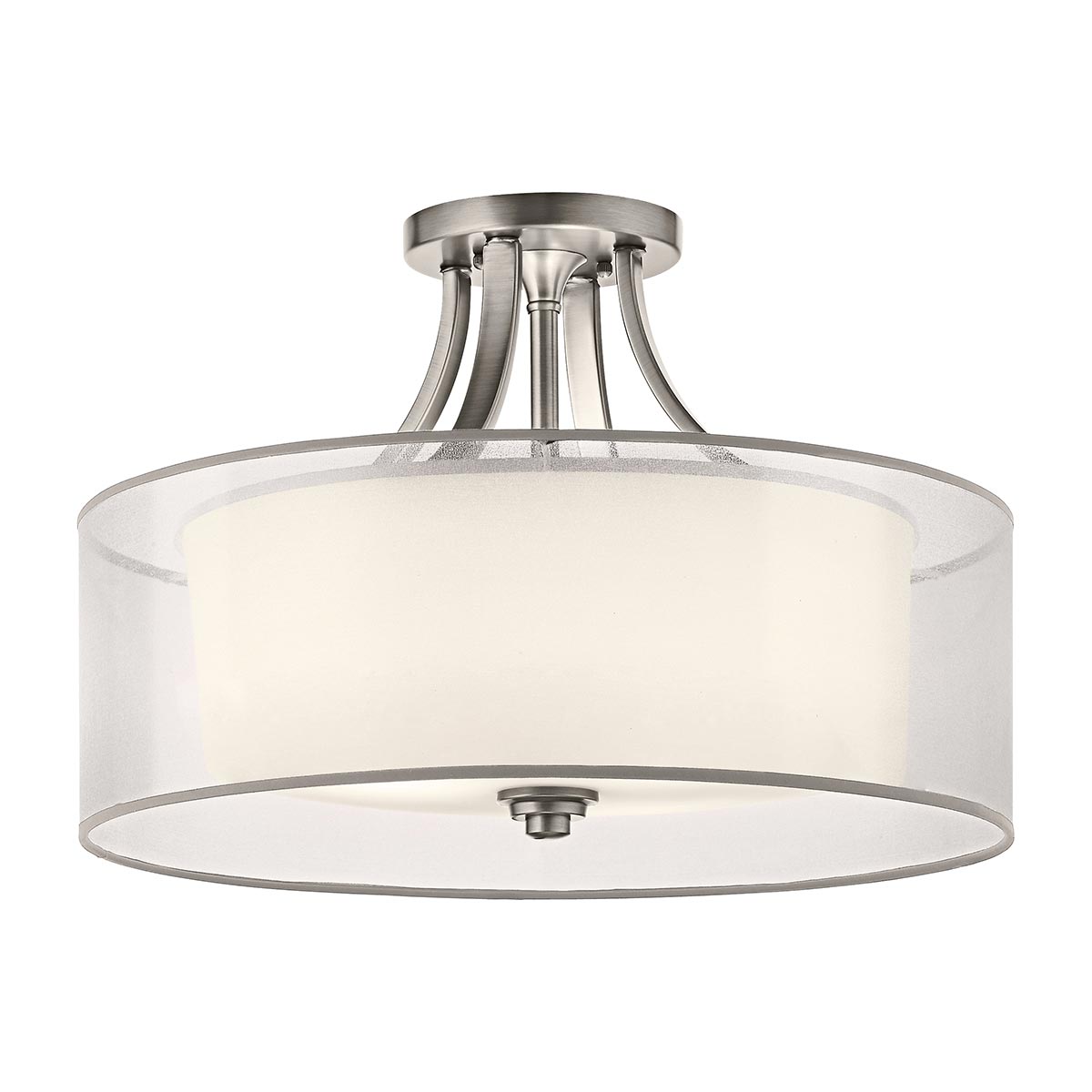 ElsteadLacey 4 Light Semi-Flush - Zinn antik