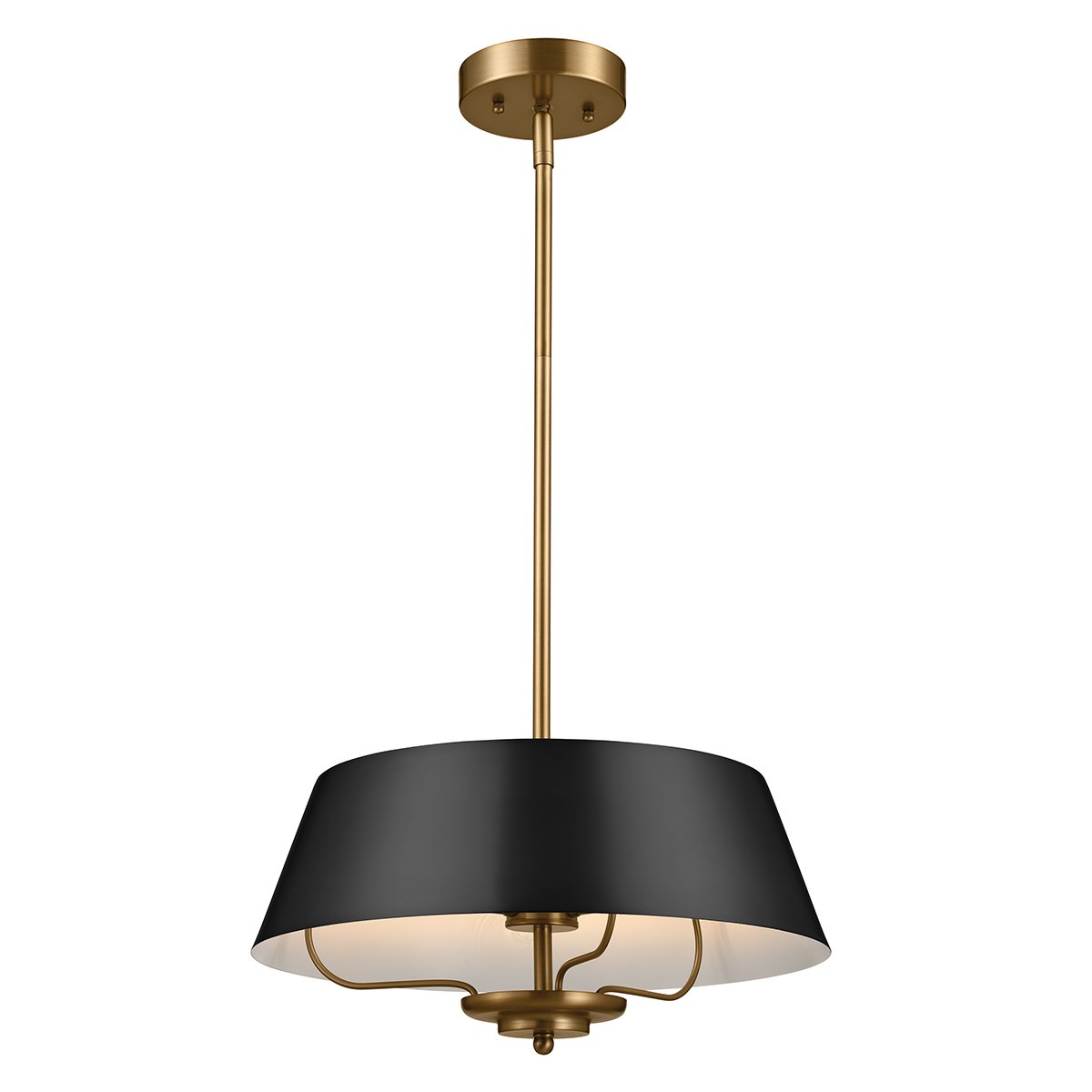 Elstead - KL-LUELLA-3P-BKB - Luella 3lt Duo-Mount Pendant - Black & Brass
