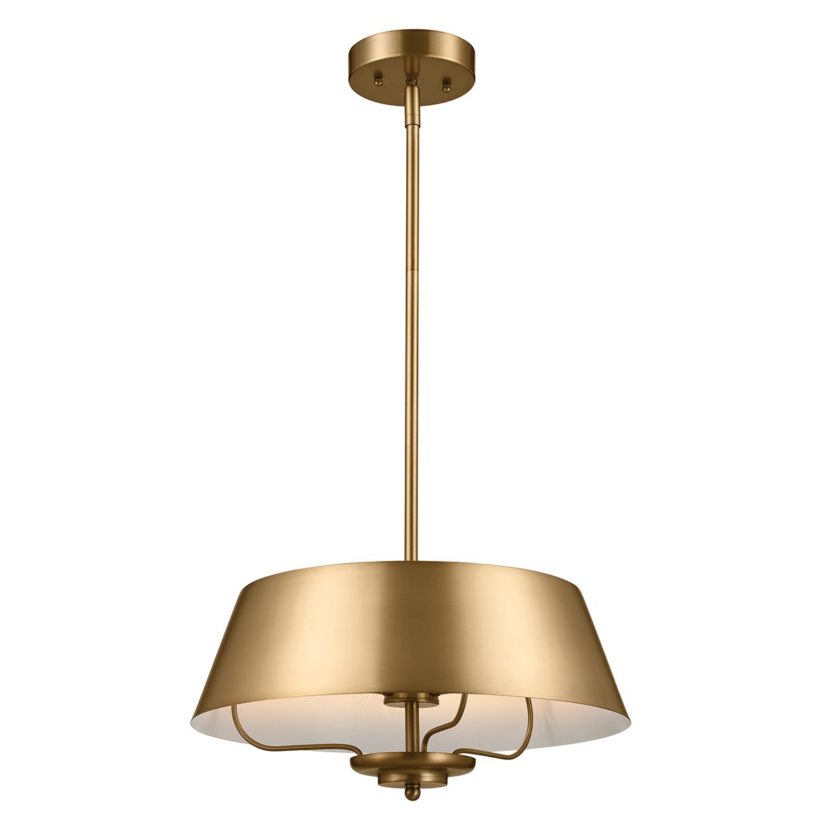 Elstead - KL-LUELLA-3P-BNB - Luella 3lt Duo-Mount Pendant - Brushed Natural Brass