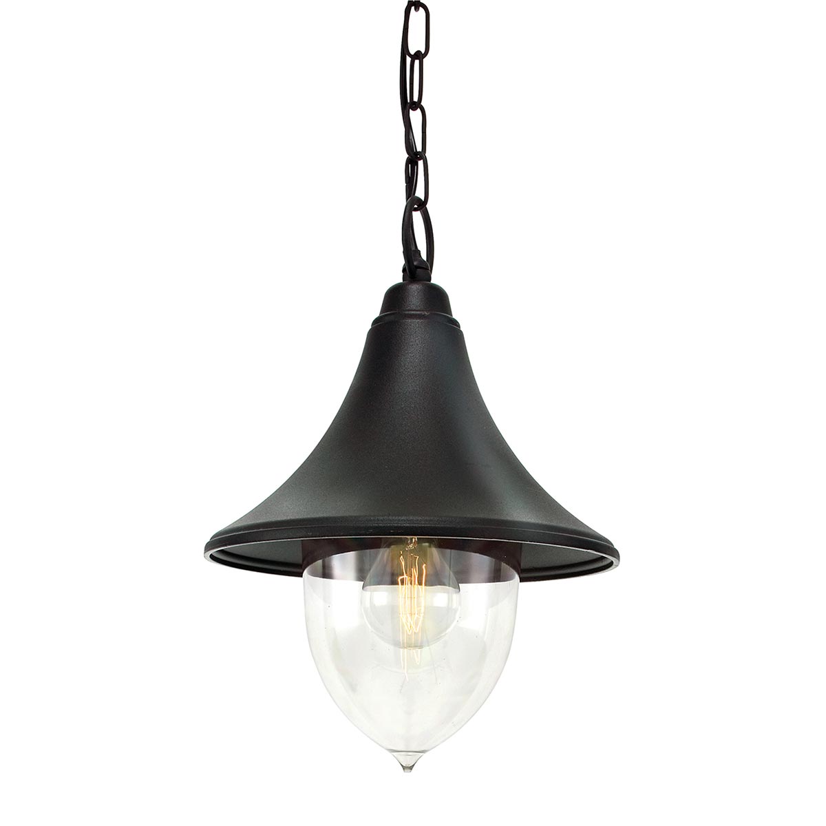 Elstead - F8-BLACK - Firenze 1 Light Chain Lantern - Black