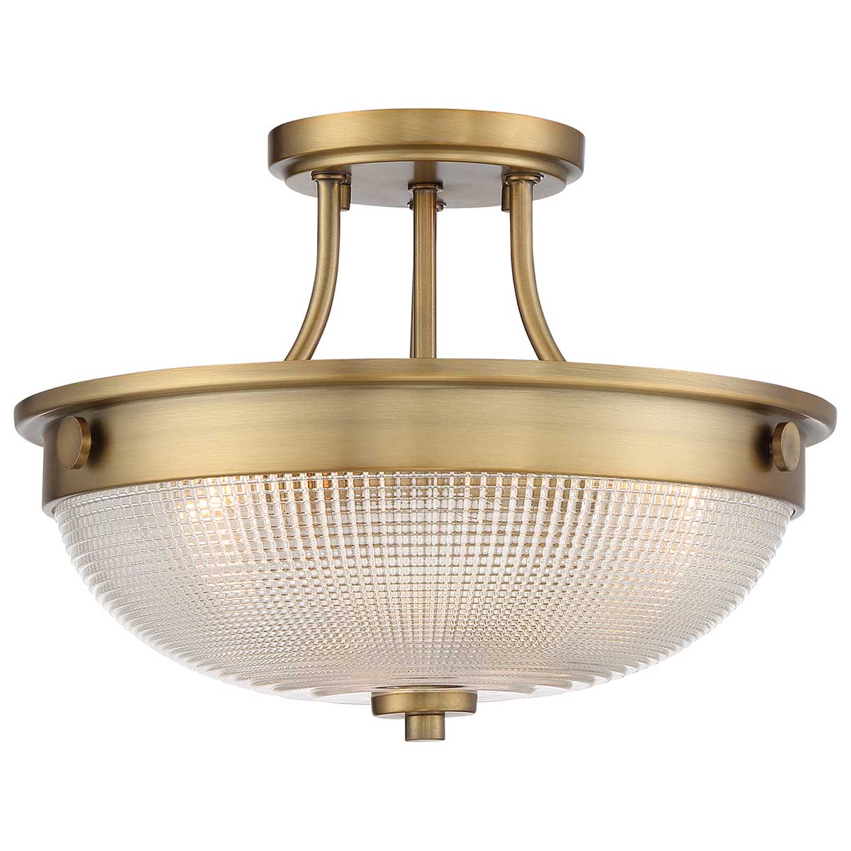 Elstead - QZ-MANTLE-SF-WS - Mantle 2 Light Semi-Flush - Weathered Brass
