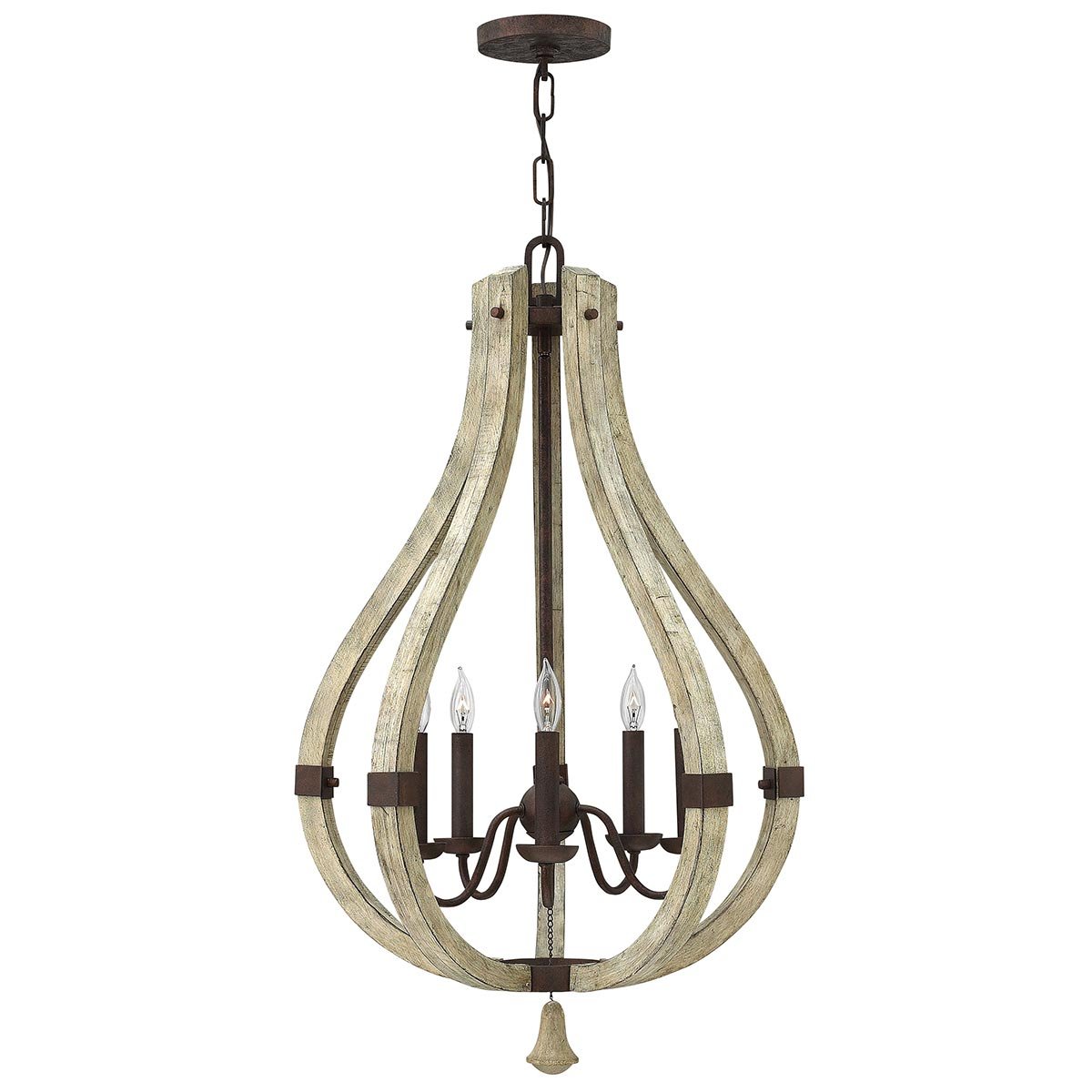 Elstead - HK-MIDDLEFIELD5 - Middlefield 5 Light Chandelier - Iron Rust