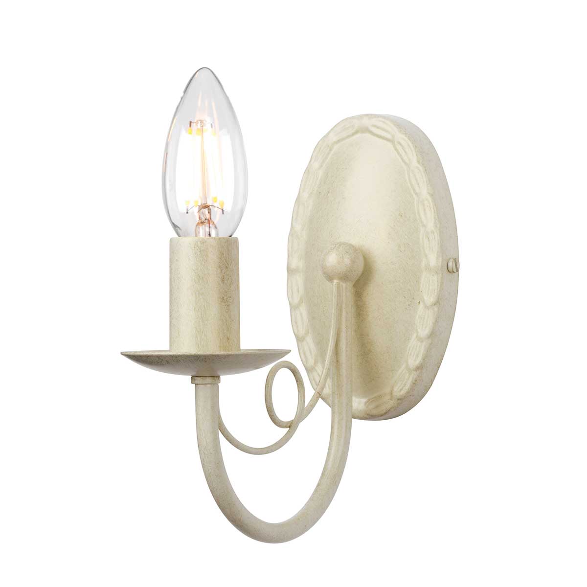 Elstead - MN1-IV-GOLD - Minster 1 Light Wall Light - Ivory/ Gold Patina
