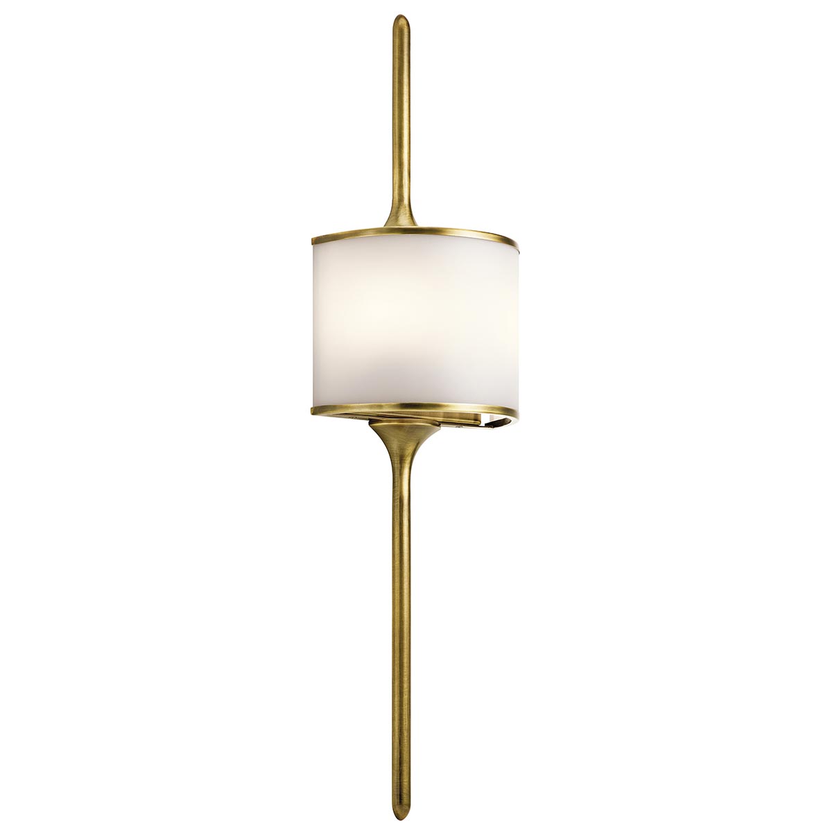 Elstead - KL-MONA-L-NBR - Mona 2 Light Large Wall Light - Natural Brass