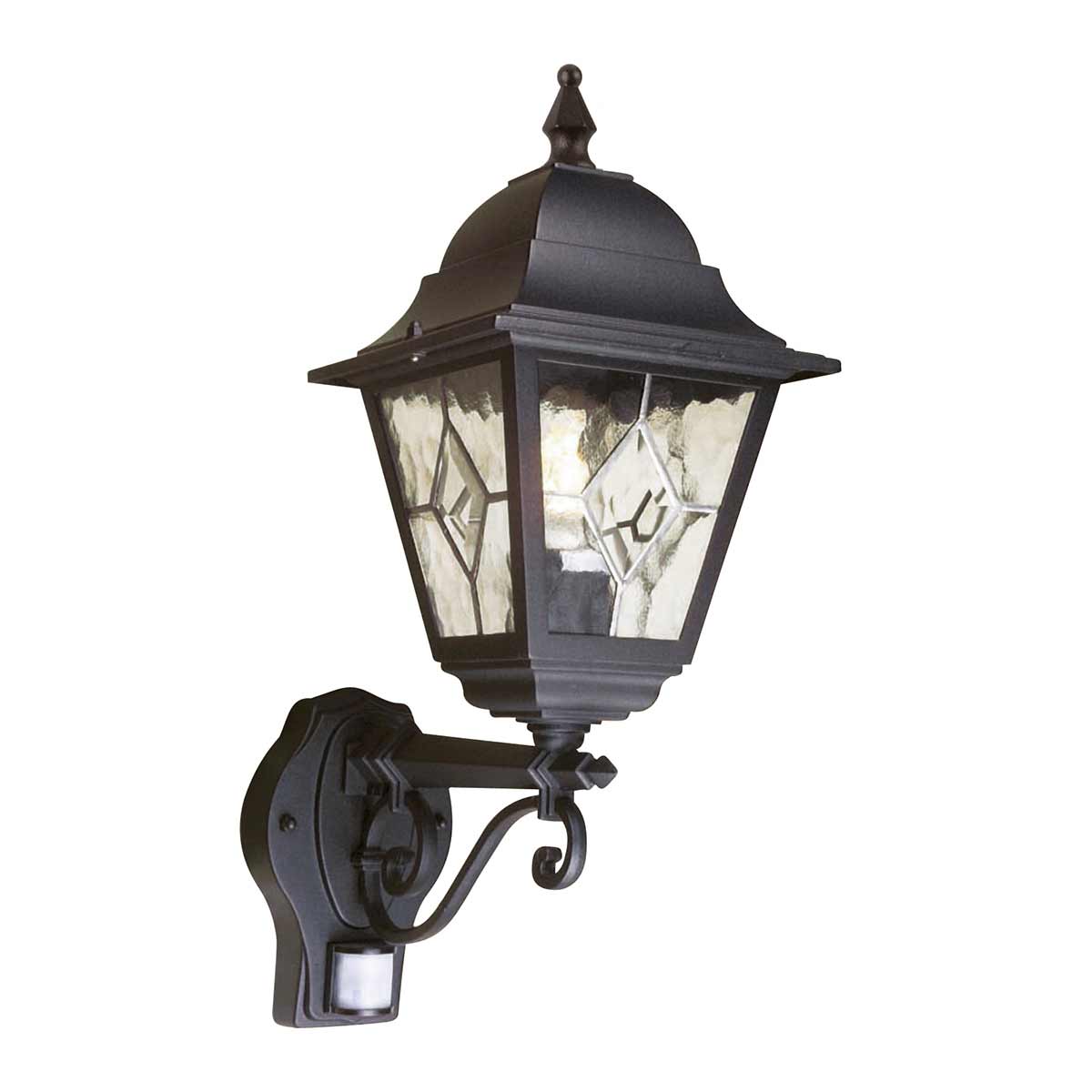 Elstead - NR1-PIR-BLACK - Norfolk 1 Light Up Wall Lantern with PIR - Black